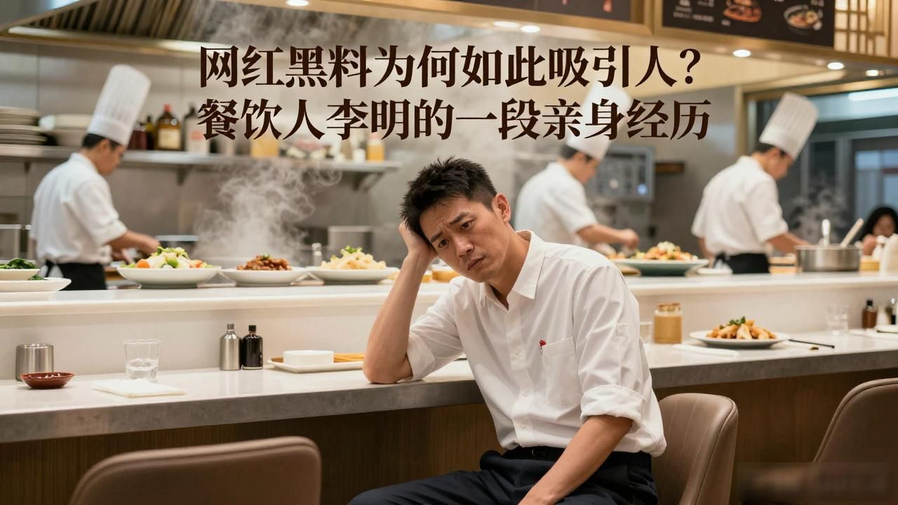 网红黑料为何如此吸引人？餐饮人李明的一段亲身经历